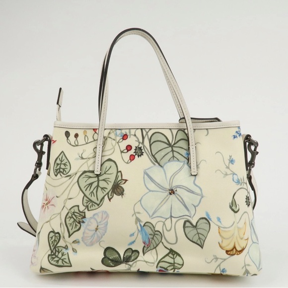 Gucci Cream Floral 2 way Satchel - Picture 9 of 10